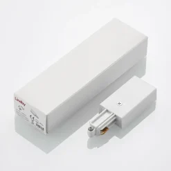Lindby Linaro alimentación de red, blanco, sistema de riel monofásico