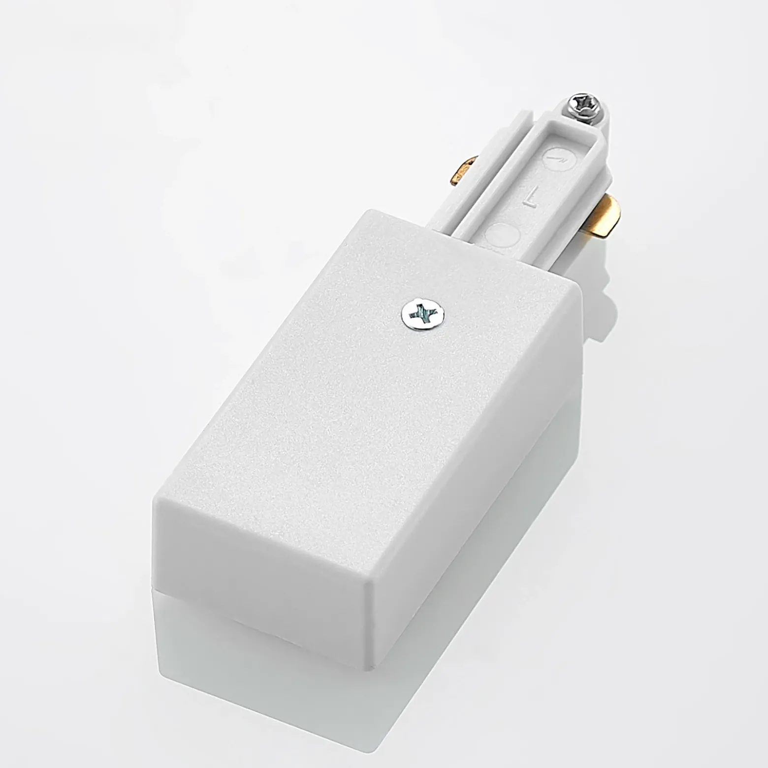 Lindby Linaro alimentación de red, blanco, sistema de riel monofásico