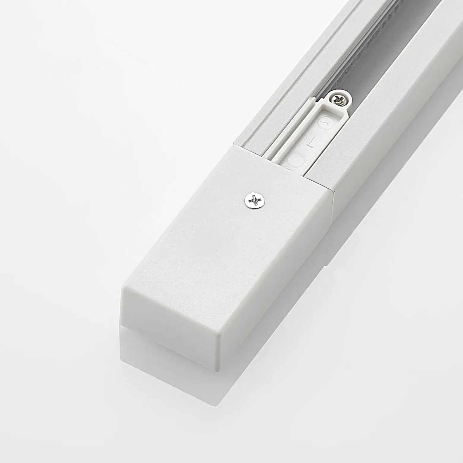 Lindby Linaro alimentación de red, blanco, sistema de riel monofásico