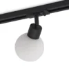 Lindby Linaro foco de riel, E14, negro, Ø 10 cm, 1 fase