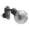 Lindby Lioma lámpara de enchufe, inclinable, negro