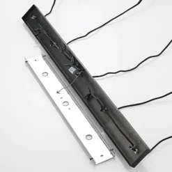 Lindby lámpara colgante Concretto, 100 cm, gris, 5 luces, hormigón