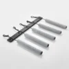 Lindby lámpara colgante Concretto, 100 cm, gris, 5 luces, hormigón