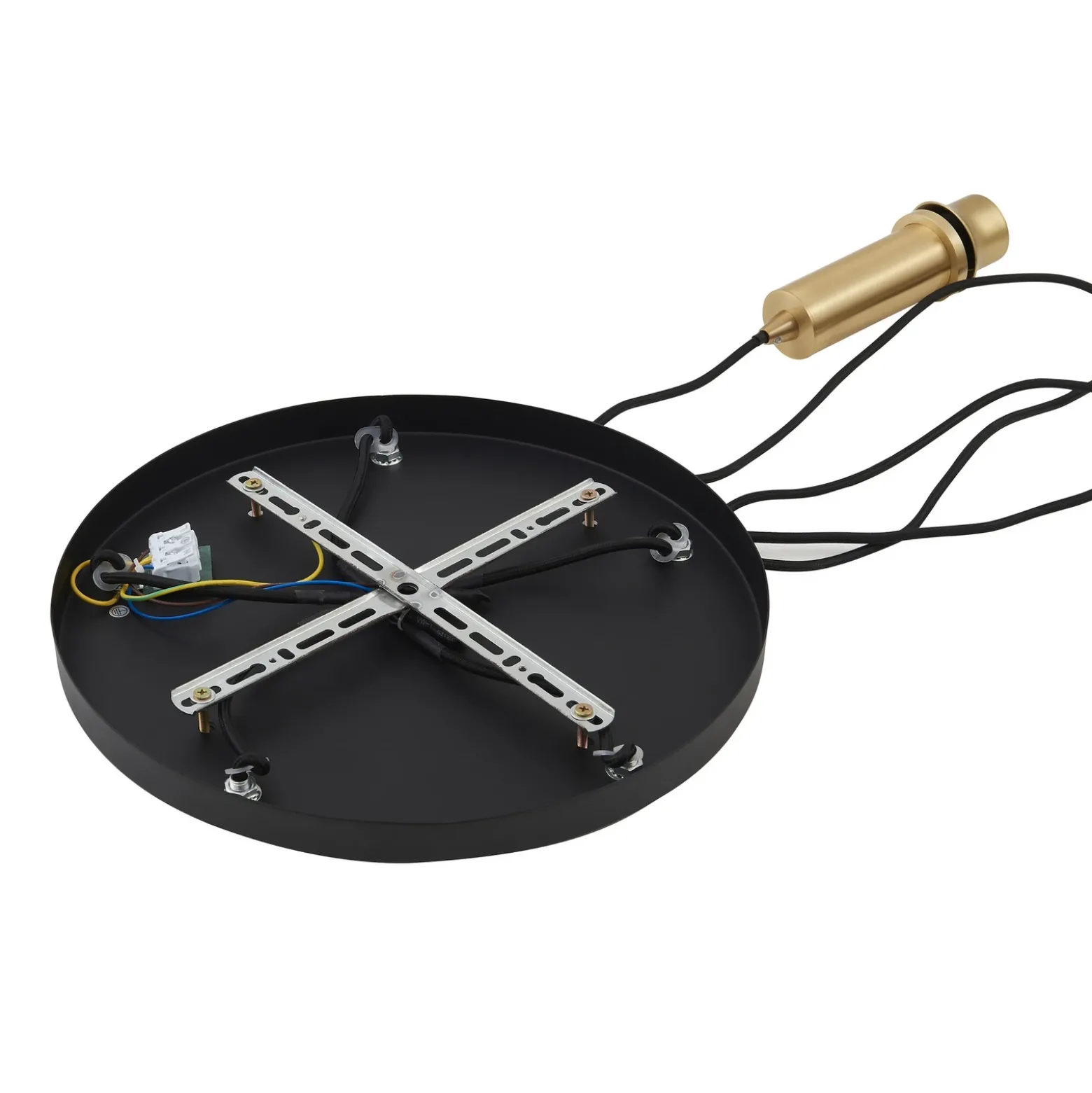 Lindby Lámpara colgante Doroteo, 5 luces, gris, cristal