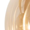 Lindby lámpara colgante Enrique, ámbar, 4 luces, cristal, madera, E27