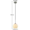 Lindby Lámpara colgante Jurian 1 luz, níquel/opal