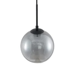 Lindby Lámpara colgante Jurian 1 luz, negro/humo