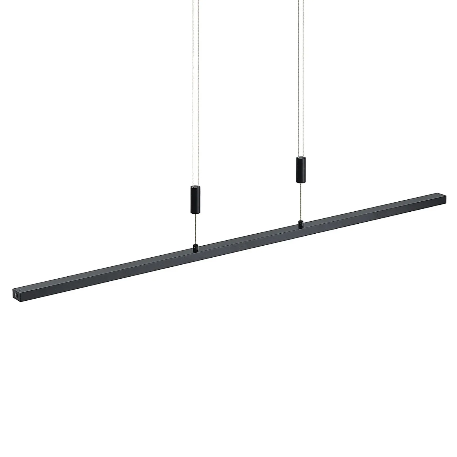 Lindby lámpara colgante LED Arneja, negra, CCT, regulable en altura