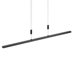 Lindby lámpara colgante LED Arneja, negra, CCT, regulable en altura