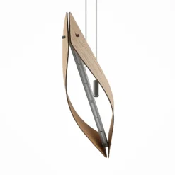 Lindby lámpara colgante LED Beazina, roble, metal, 118cm