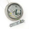 Lindby Lámpara colgante LED Gunda, blanco, cristal, Ø 47 cm, atenuable