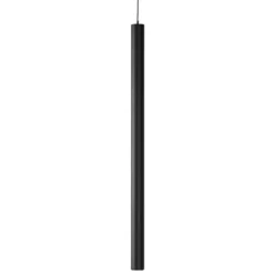 Lindby lámpara colgante LED Lumaro, negro, Ø3cm,aluminio,48V,atenuable