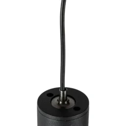 Lindby lámpara colgante LED Lumaro, negro, Ø3cm,aluminio,48V,atenuable