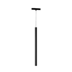Lindby lámpara colgante LED Lumaro, negro, Ø3cm,aluminio,48V,atenuable