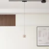 Lindby lámpara colgante LED Lumaro, dorado, Ø 8 cm, aluminio, 48V, atenuable