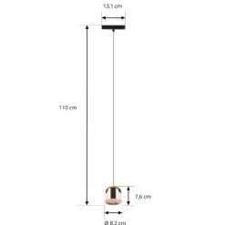 Lindby lámpara colgante LED Lumaro, dorado, Ø 8 cm, aluminio, 48V, atenuable