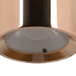 Lindby lámpara colgante LED Lumaro, dorado, Ø 8 cm, aluminio, 48V, atenuable