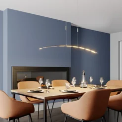 Lindby Lámpara colgante LED Manon, regulable en altura, gris, metal