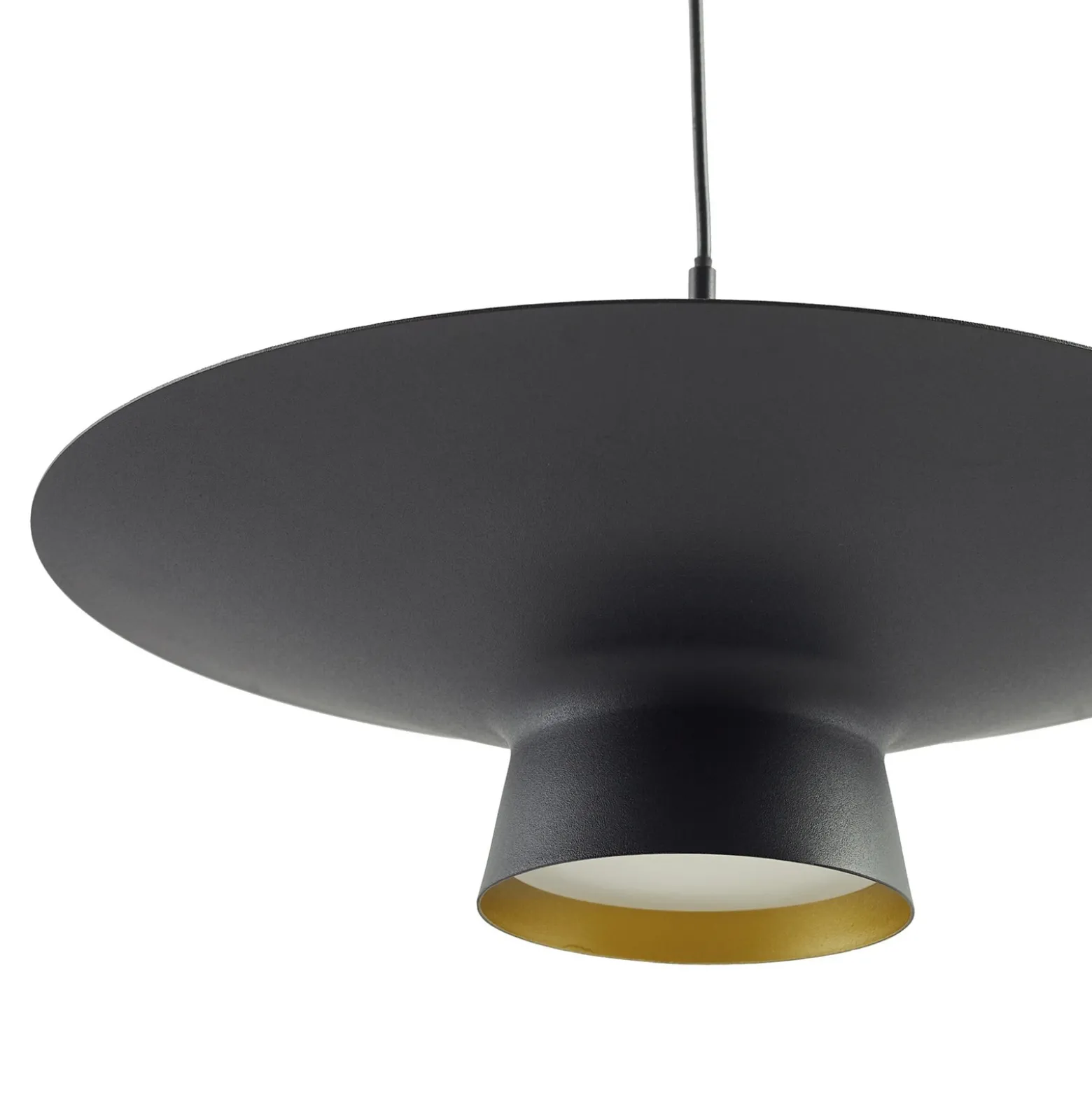 Lindby Lámpara colgante LED Norvind, 2 luces, negro, metal