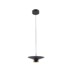 Lindby Lámpara colgante LED Norvind, 2 luces, negro, metal