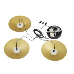 Lindby Lámpara colgante LED Norvind, 6 luces, negro, metal