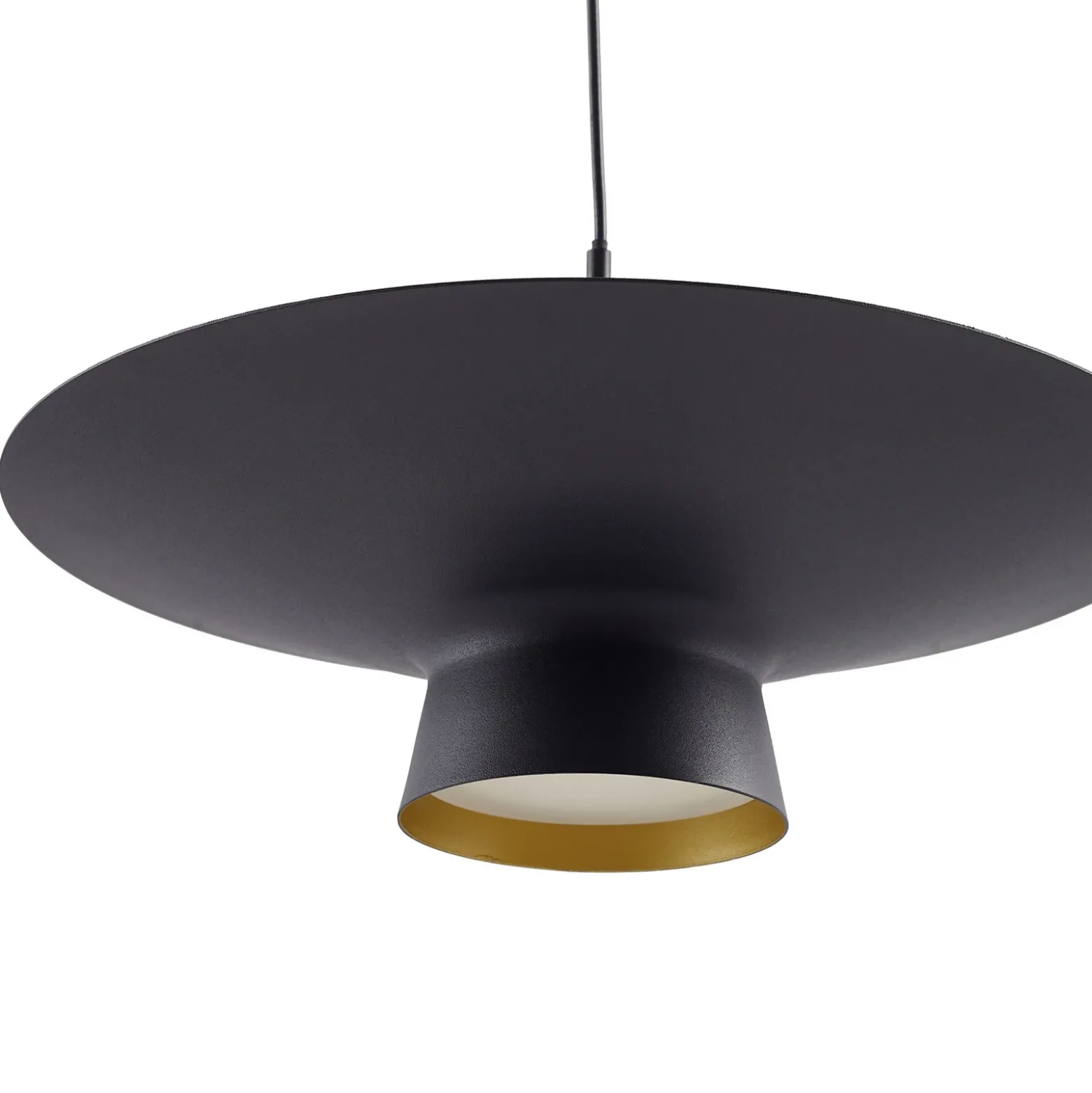 Lindby Lámpara colgante LED Norvind, 6 luces, negro, metal