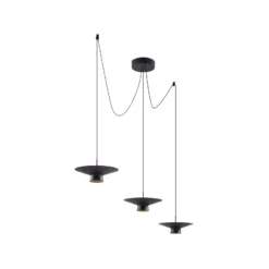 Lindby Lámpara colgante LED Norvind, 6 luces, negro, metal