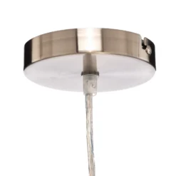 Lindby lámpara colgante Sebatin, Ø 50 cm, blanco, tela, E27