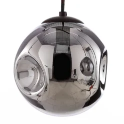 Lindby lámpara colgante Valentina, E14, 3 luces, gris ahumado, cristal