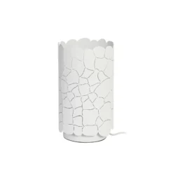 Lindby lámpara de mesa Aralena, blanca, metal, altura 26,5 cm