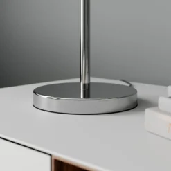 Lindby lámpara de mesa Benjiro, blanco, textil, lámpara de lectura, 52cm