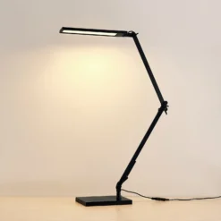 Lindby Lámpara de mesa LED Antisa, negra, CCT, atenuable