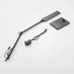 Lindby Lámpara de mesa LED Antisa, negra, CCT, atenuable