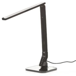 Lindby lámpara de mesa LED Eleni, negra, CCT, atenuable