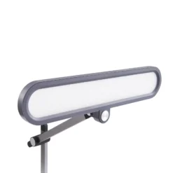 Lindby lámpara de mesa LED Elvir, gris, aluminio, altura 53cm, CCT