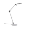 Lindby lámpara de mesa LED Nyxaris, plata, metal, CCT, 50 cm