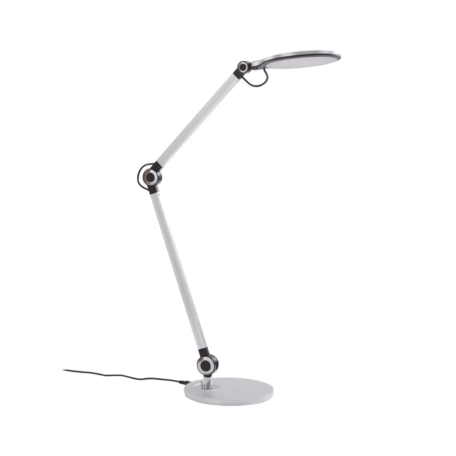 Lindby lámpara de mesa LED Nyxaris, plata, metal, CCT, 50 cm