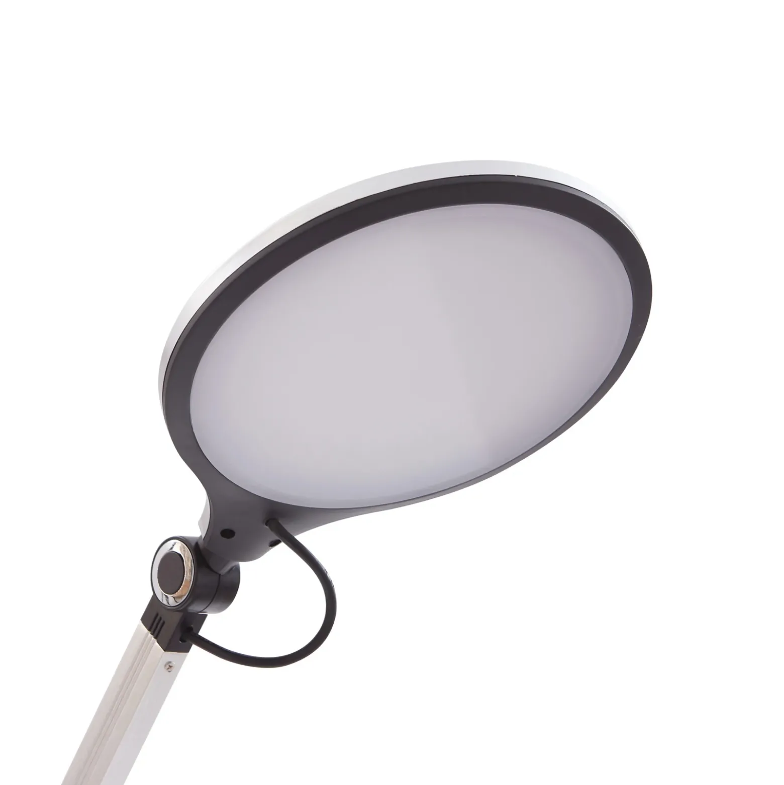 Lindby lámpara de mesa LED Nyxaris, plata, metal, CCT, 50 cm
