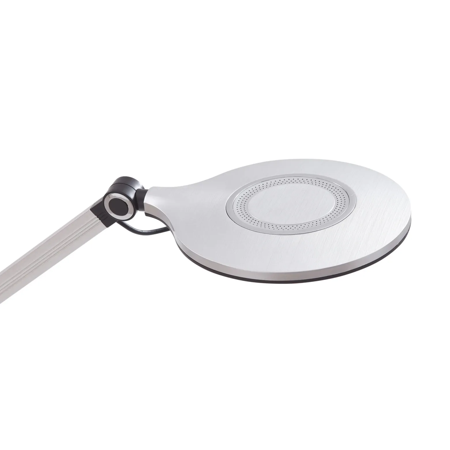 Lindby lámpara de mesa LED Nyxaris, plata, metal, CCT, 50 cm