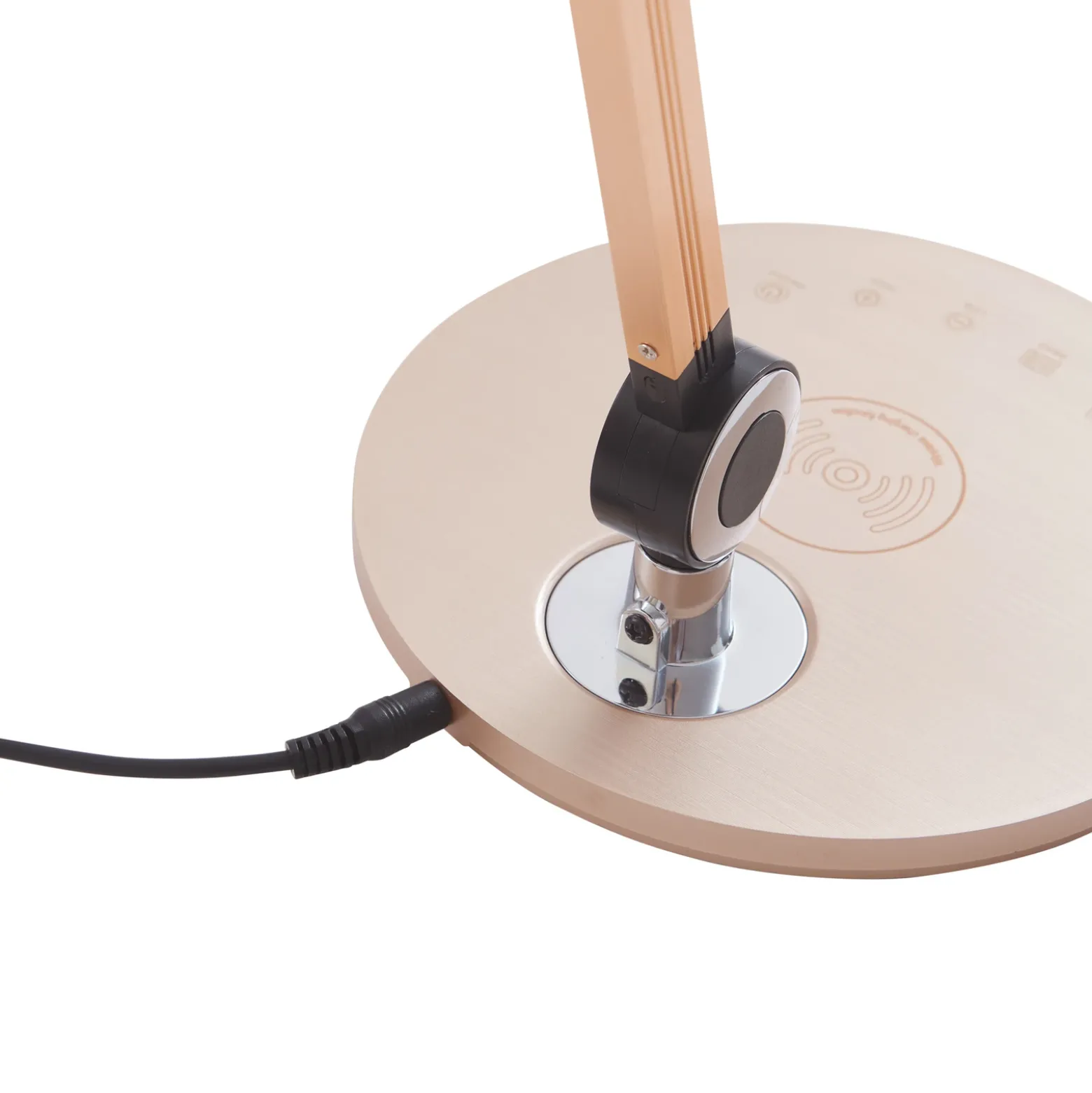 Lindby lámpara de mesa LED Nyxaris, oro, metal, CCT, 50 cm