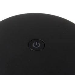 Lindby Lámpara de mesa LED recargable Evelen, negra, IP54, CCT