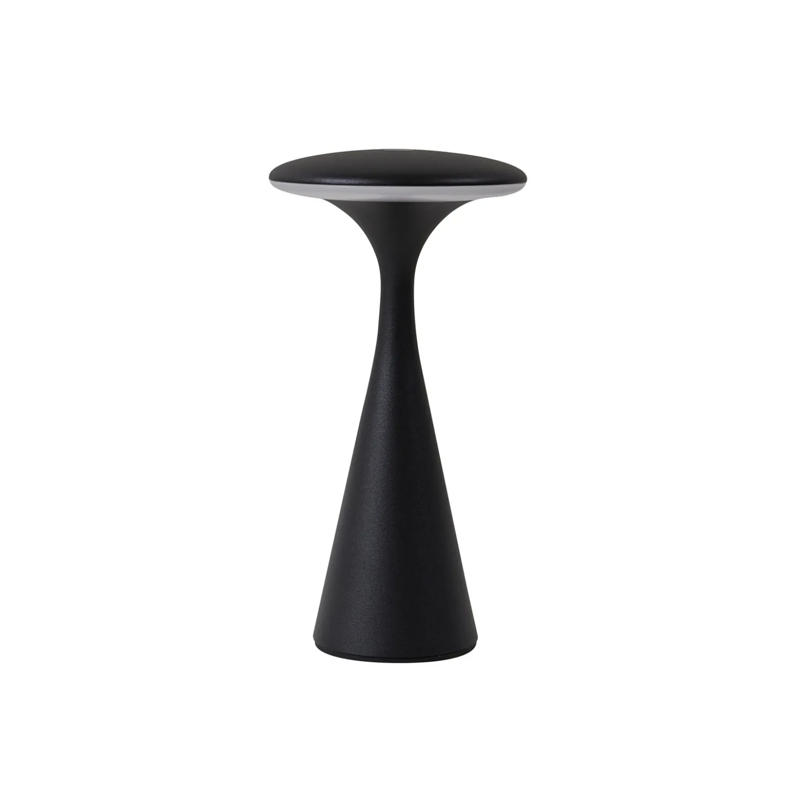 Lindby Lámpara de mesa LED recargable Evelen, negra, IP54, CCT