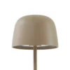 Lindby Lámpara de mesa LED recargable Arietty, beige, atenuable, IP65