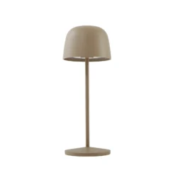 Lindby Lámpara de mesa LED recargable Arietty, beige, atenuable, IP65