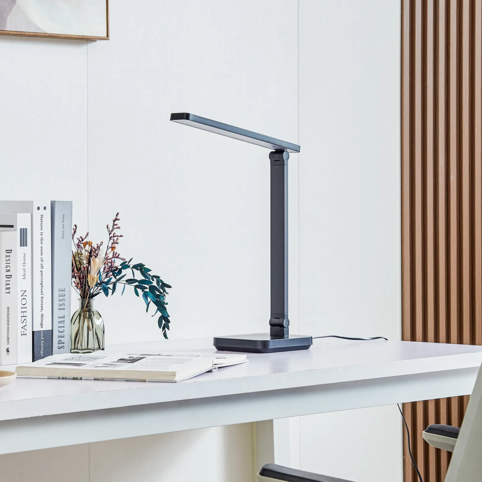 Lindby lámpara de mesa LED Rylas, negra, USB, CCT