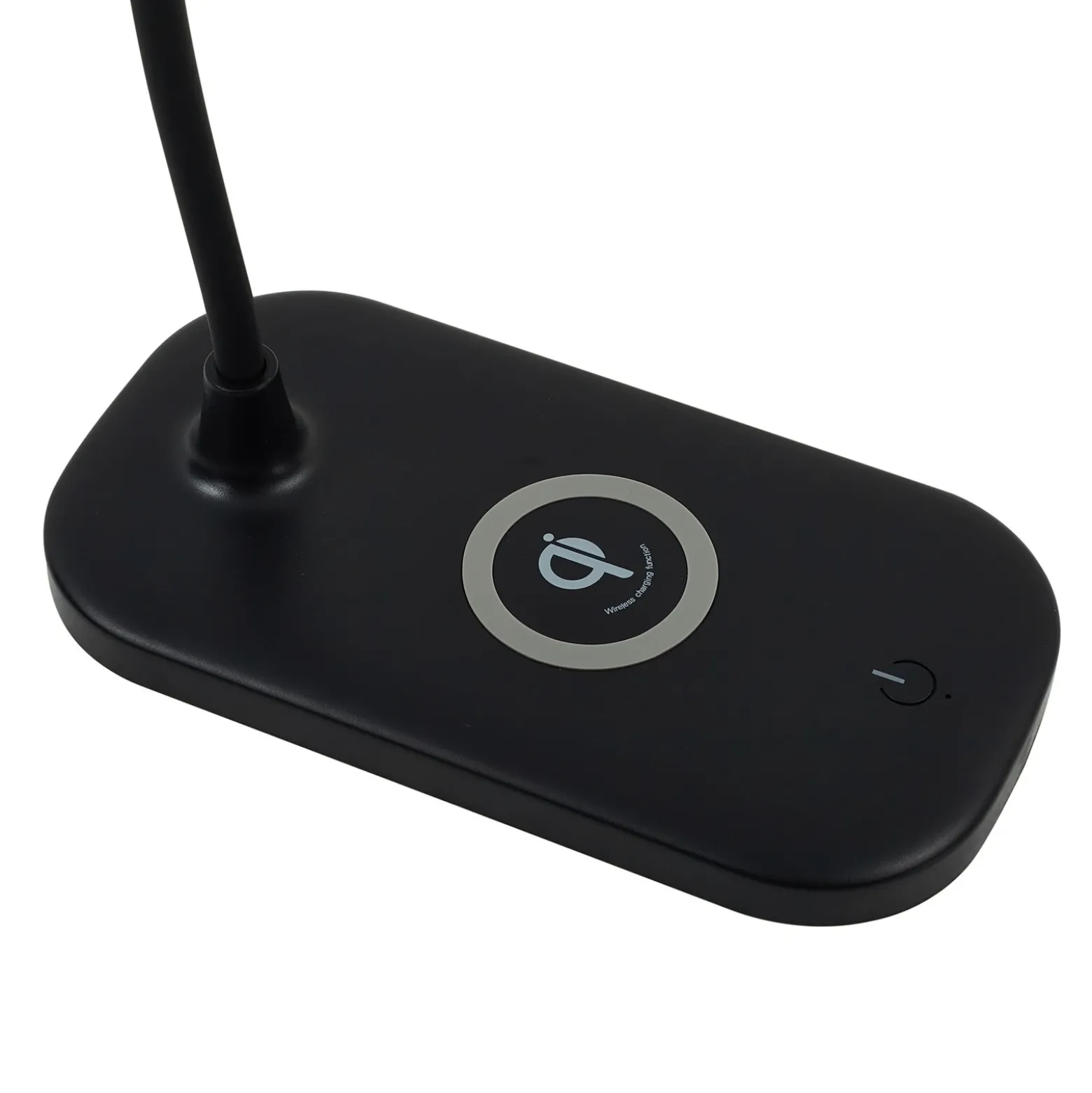 Lindby Lámpara de mesa LED Siona negra CCT atenuable Estación de carga