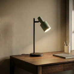 Lindby lámpara de mesa Ovelia, verde/negro, metal, E27