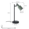 Lindby lámpara de mesa Ovelia, verde/negro, metal, E27