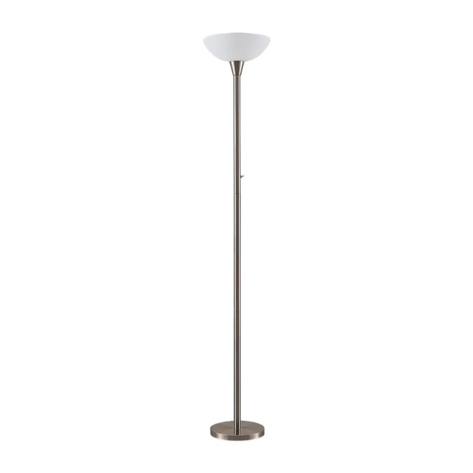 Lindby lámpara de pie Ignacia, color níquel, vidrio, 180 cm, E27