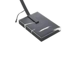 Lindby Lámpara de pie LED arqueada Kendra, negra, aluminio, altura 180cm